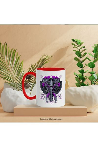 StoryGift Romania Butterfly Mug, Robot, Mecha, Cyberpunk, Wings, Eyes, Cables, Multicolor 330 m, With ,STG