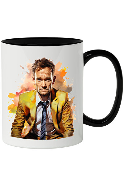 StoryGift Romania Cana Cu Barney Stinson, Costum, Cravata, Seriale TV, Ilustratie, Multicolor 330 , Cu Maner Negru