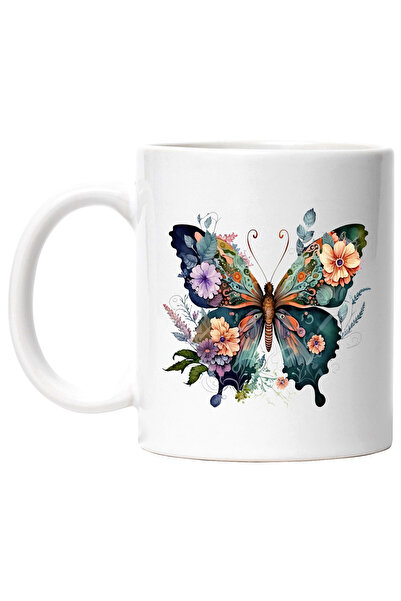 StoryGift Romania Cana cu un fluture cu aripi inflorate | ilustratie | abstra...