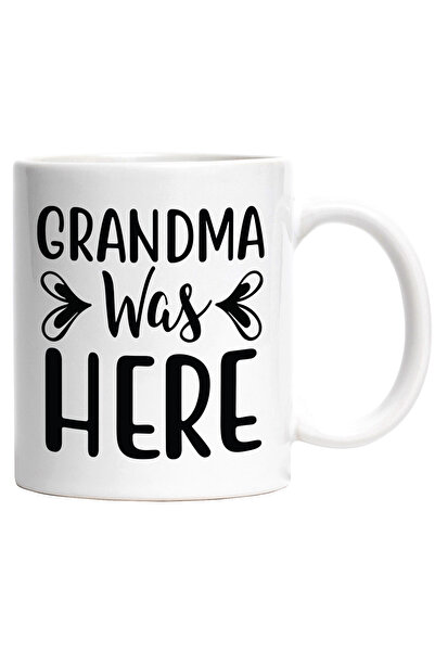 StoryGift Romania Cana cu textul "Grandma was here" - bunica a fost aici cu M...