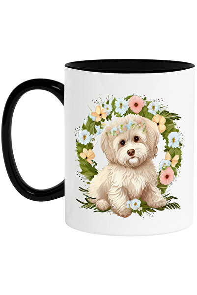 StoryGift Romania Cana cu un catelus alb surprins | ilustratie | coroana din ...