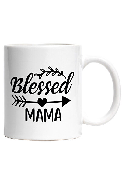 StoryGift Romania Cana cu inimioara si textul "Blessed mama" - mama binecuvan...