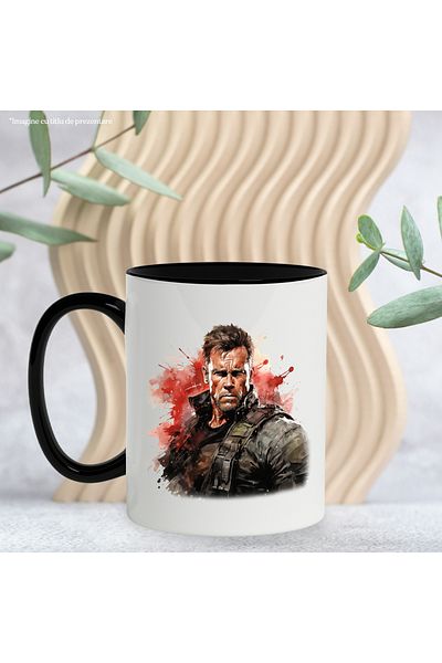 StoryGift Romania Mug With Arnold Schwarzenegger, Actor, Terminator, Multicolor 330 ml, Ceramic with, With, STG