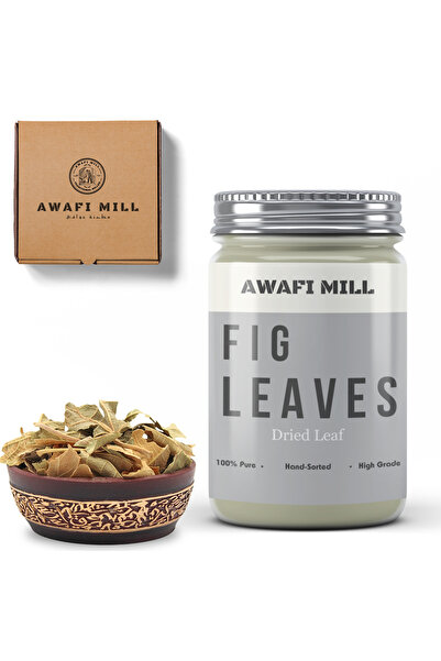 AWAFI MILL أوراق التين المجففة | فيكوس كاريكا - زجاجة ١٠٠ غرام / ٣.٥ أونصة