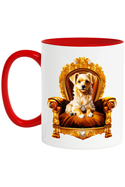 StoryGift Romania Cana cu un catel care sta pe un scaun de nobil, ilustratie,...