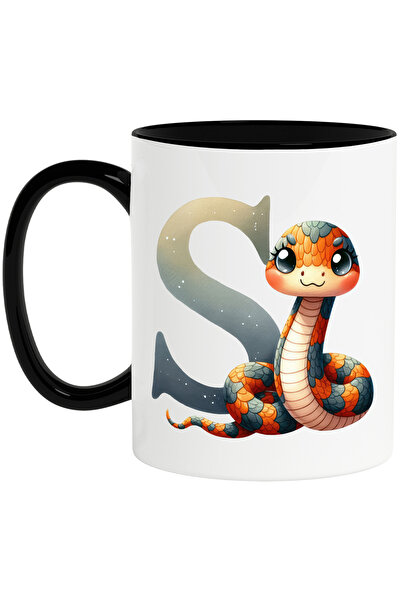 StoryGift Romania Cana cu un sarpe cu litera "S", ilustratie, pentru copii, s...