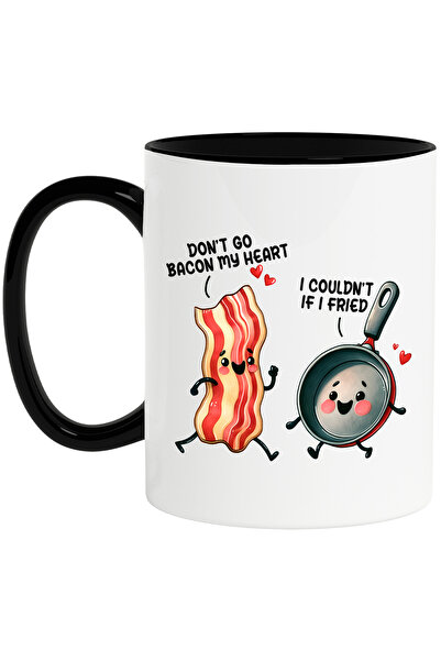 StoryGift Romania Cana cu sunca vesela cu mesajul "Don't go bacon my heart/ I...