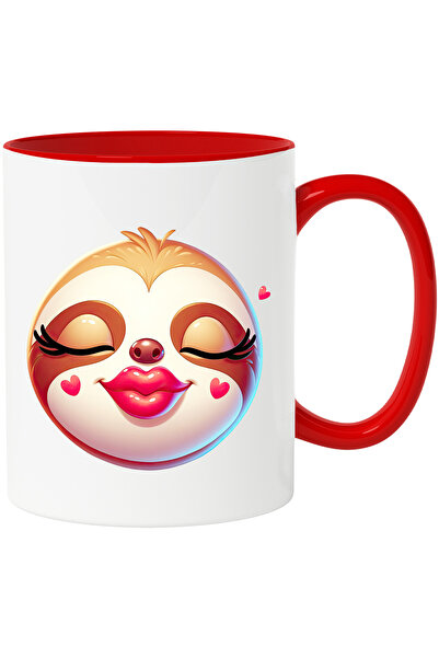 StoryGift Romania Cana cu o femela sloth/lenesa care da un pupic | ilustratie...