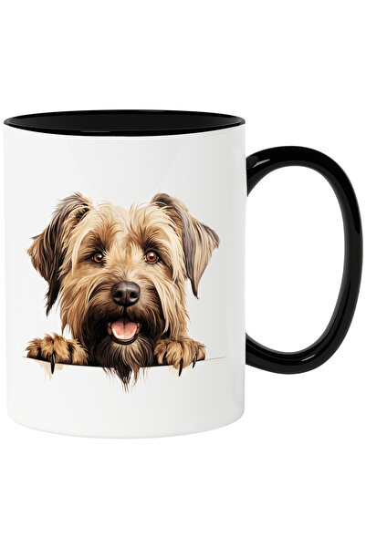 StoryGift Romania Cana cu un catel vesel | ilustratie | maro deschis | sta pe...