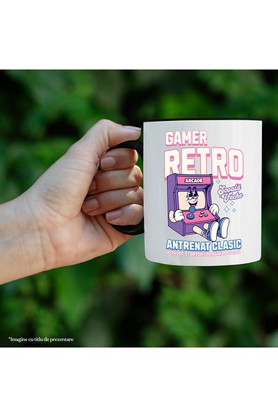 StoryGift Romania Retro Gamer Mug Video Game Lovers New World, 330ml, Ceramic with N Handle, With ,STG