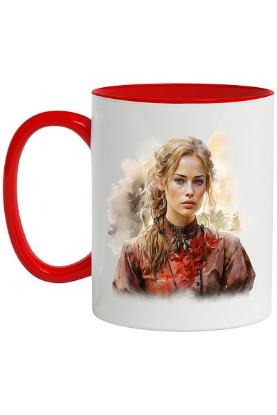 StoryGift Romania Cana Cu Game Of Thrones, A Song Of Ice And Fire, Cersei Lannister, Regina, Fanta, Cu Maner Rosu