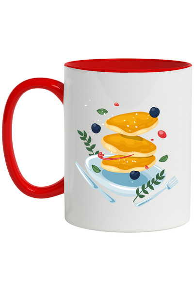 StoryGift Romania Cana Cu Clatite, Mancare, Afine, Tacamuri, Multicolor 330 m...