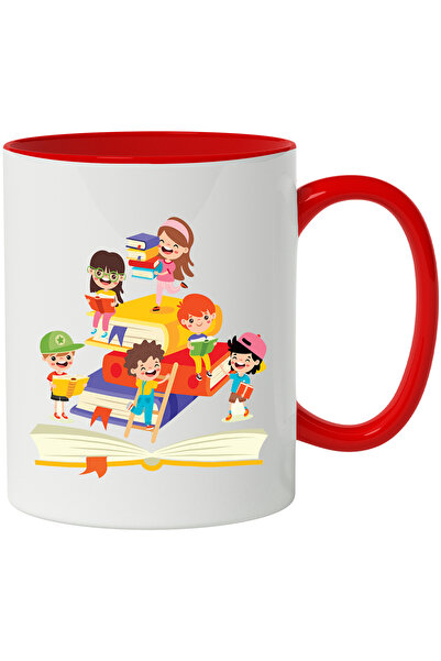 StoryGift Romania Cana Cu Copii, Carte, Scara, Ochelari, Multicolor 330 ml, C...