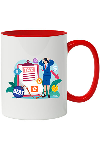 StoryGift Romania Cana Cu Datorii, Taxe, Bani, Finante, Declin, Multicolor 33...