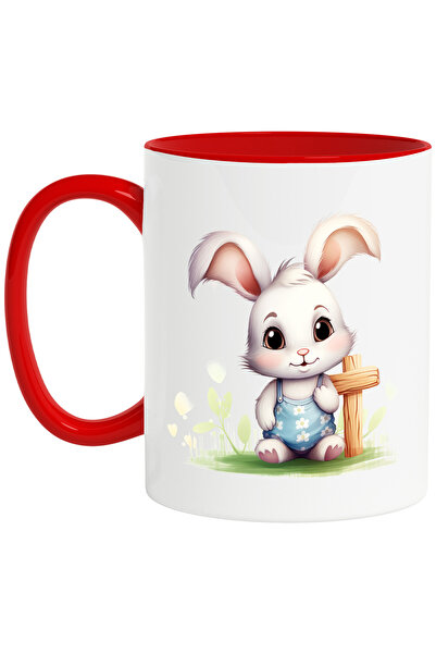 StoryGift Romania Cana cu un iepure alb vesel | ilustratie | fericire | natur...