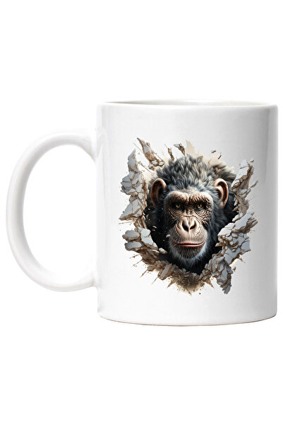 StoryGift Romania Cana Cu Cap De Maimuta, Animal, Spartura, Zid, Stanci, Mult...