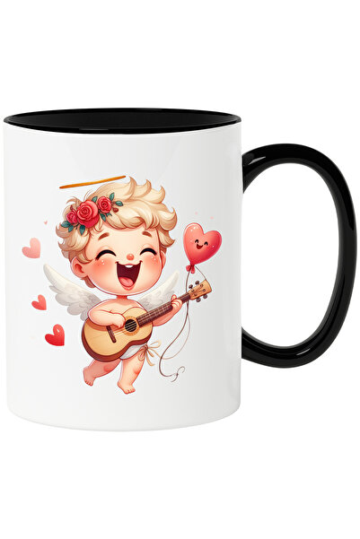 StoryGift Romania Cana cu un bebelus Cupidon care canta la chitara | ilustrat...