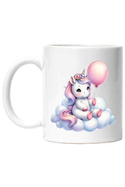 StoryGift Romania Cana cu un unicorn pe norisori, ilustratie, balon, imbujora...