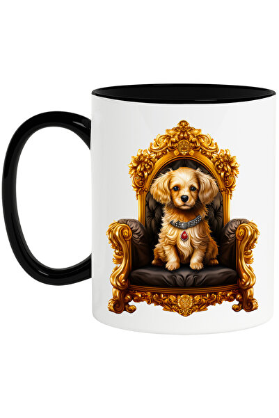 StoryGift Romania Cana cu un catel care sta pe un scaun de nobil, ilustratie,...