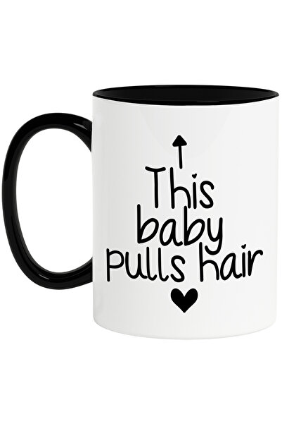 StoryGift Romania Cana cu o inimioara si mesajul "This baby pulls hair" - ace...