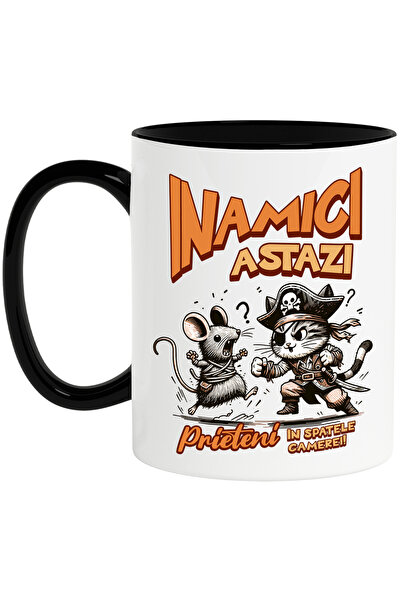 StoryGift Romania Cana Prieteni inamici motan si soricel prieteni , 330ml, Ce...