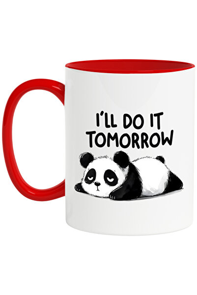 StoryGift Romania Cana cu un urs panda cu mesajul "I'll do it tomorrow", ilus...