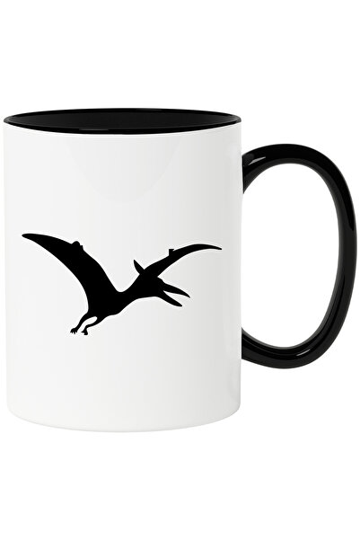 StoryGift Romania Cana cu dinozaur zburator - pterodactil cu Maner Negru, Cu ...