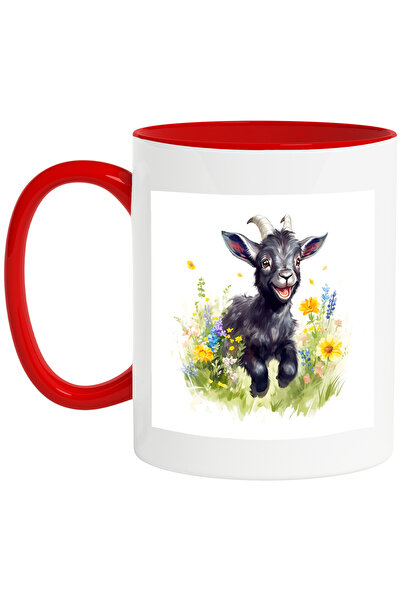 StoryGift Romania Cana cu o caprita neagra care zburda, ilustratie, iarba, na...