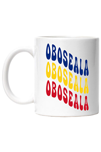 StoryGift Romania Cana Cuvantul Oboseala, in Culorile Steagului Romaniei, Ros...