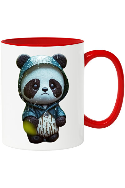 StoryGift Romania Cana cu Portret Urs Panda in Ploaie, Urs Panda Dragut, Tris...