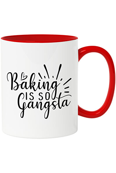 StoryGift Romania Cana cu inimioara si mesajul "Baking is so gangsta" - coace...