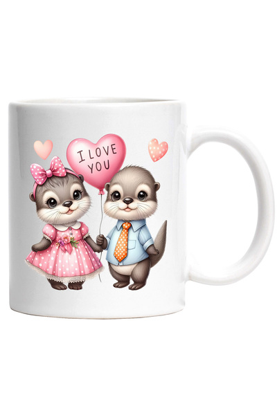 StoryGift Romania Cana cu 2 vidre fericite | Valentine's Day | afectiune | iu...