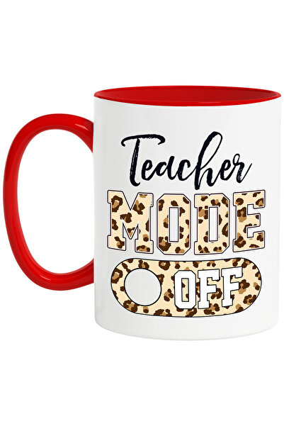 StoryGift Romania Cana cu mesajul "Teacher mode off", ilustratie, scoala, ele...
