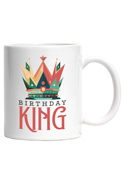 StoryGift Romania Cana Cu Mesaj In Engleza Birthday King, Coroana, Rege, Aniv...