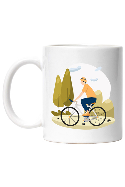 StoryGift Romania Cana Cu Ciclism, Bicicleta, Nor, parc, Copaci, Casca, Adida...