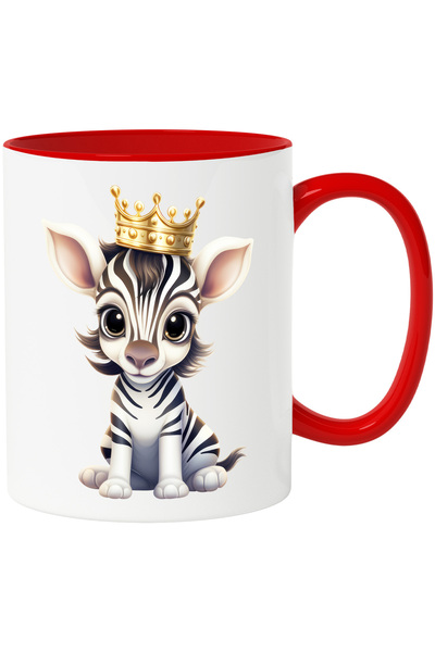 StoryGift Romania Cana cu un pui de zebra care poarta o coroana regala | ilus...