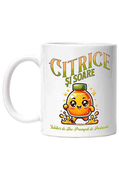 StoryGift Romania Cana Citrice si soare suc de portocale zambet , 330ml, Cera...