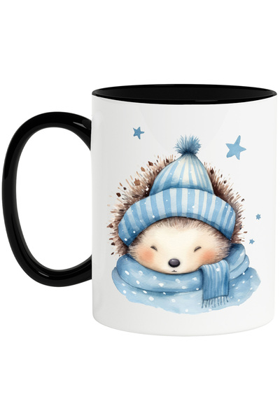 StoryGift Romania Cana cu un arici care doarme | ilustratie | caciula | fular...