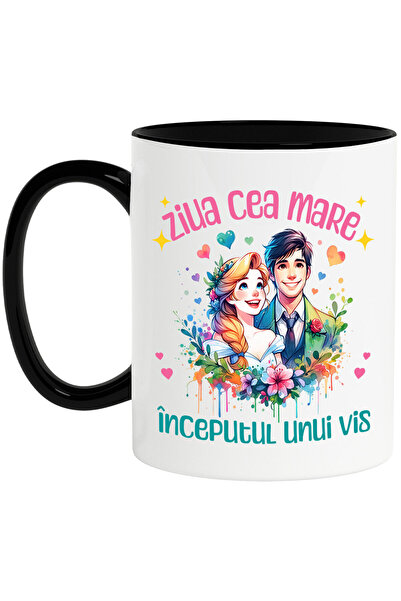 StoryGift Romania Cana cu Portret Arat Curgatoare Ziua Nuntii Cuplu Mire Si M...