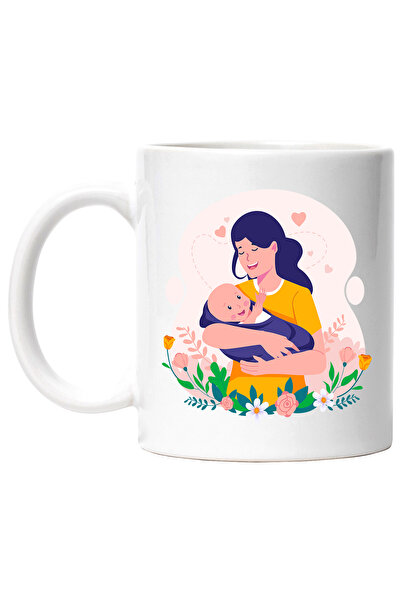 StoryGift Romania Cana Cu Bebelus, Patura, Mama, Iubire, Familie, Multicolor ...