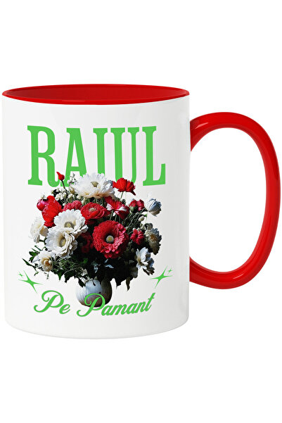StoryGift Romania Cana cu Vaza Plina Cu Flori Colorate Text Raiul Pe Pamant. ...