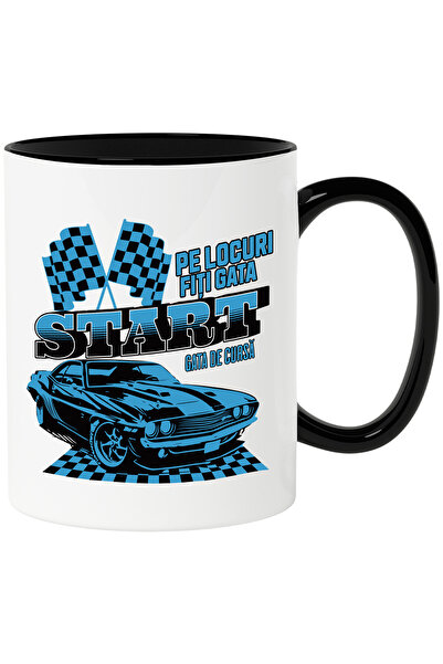 StoryGift Romania Cana Masina de curse vintige start gata de cursa, 330ml, Ce...