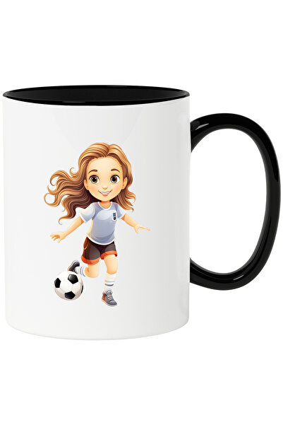 StoryGift Romania Cana cu o fata care joaca fotbal | ilustratie | minge | spo...