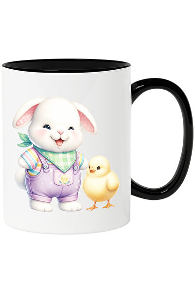 StoryGift Romania Cana cu un iepuras care sta langa un puisor de gaina | ilus...