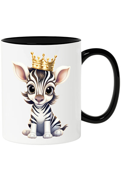 StoryGift Romania Cana cu un pui de zebra care poarta o coroana regala | ilus...