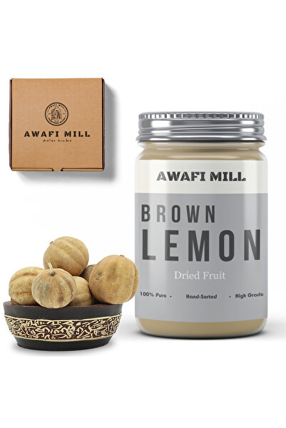 AWAFI MILL ليمون بني مجفف | ليمون إيراني - زجاجة ١٠٠ غرام / ٣.٥ أونصة