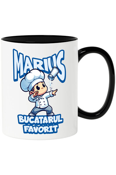 StoryGift Romania Cana cu Cheff Bucatar Animat Vesel Cu Palarie Inalta Si Hal...