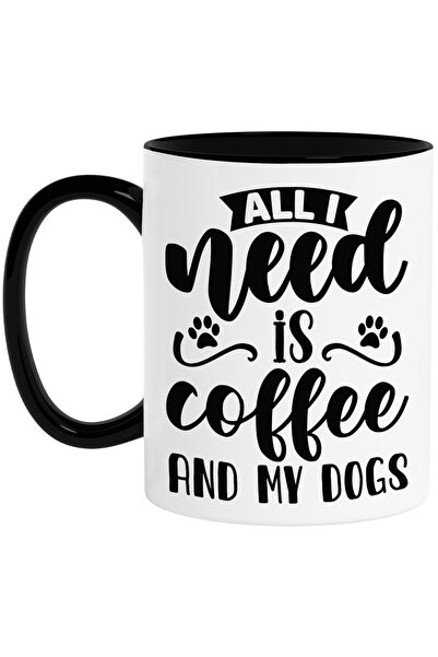 StoryGift Romania Cana cu labute si mesajul "Am nevoie doar de cafea si de ca...