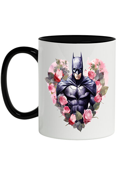 StoryGift Romania Cana Cu Supererou, Batman, DC, Inima, Trandafiri, Flori, Mu...