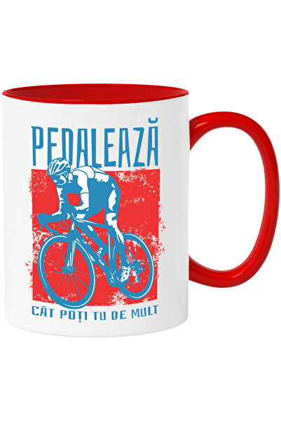 StoryGift Romania Cana pedaleaza cat poti tu de mult bicicleta sport, 330ml, ...
